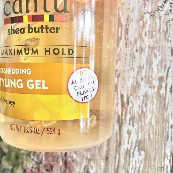 Cantu Shea Butter Maximum Hold Anti-shedding Styling Gel Honey 18.5oz No Crunch - Picture 4 of 7